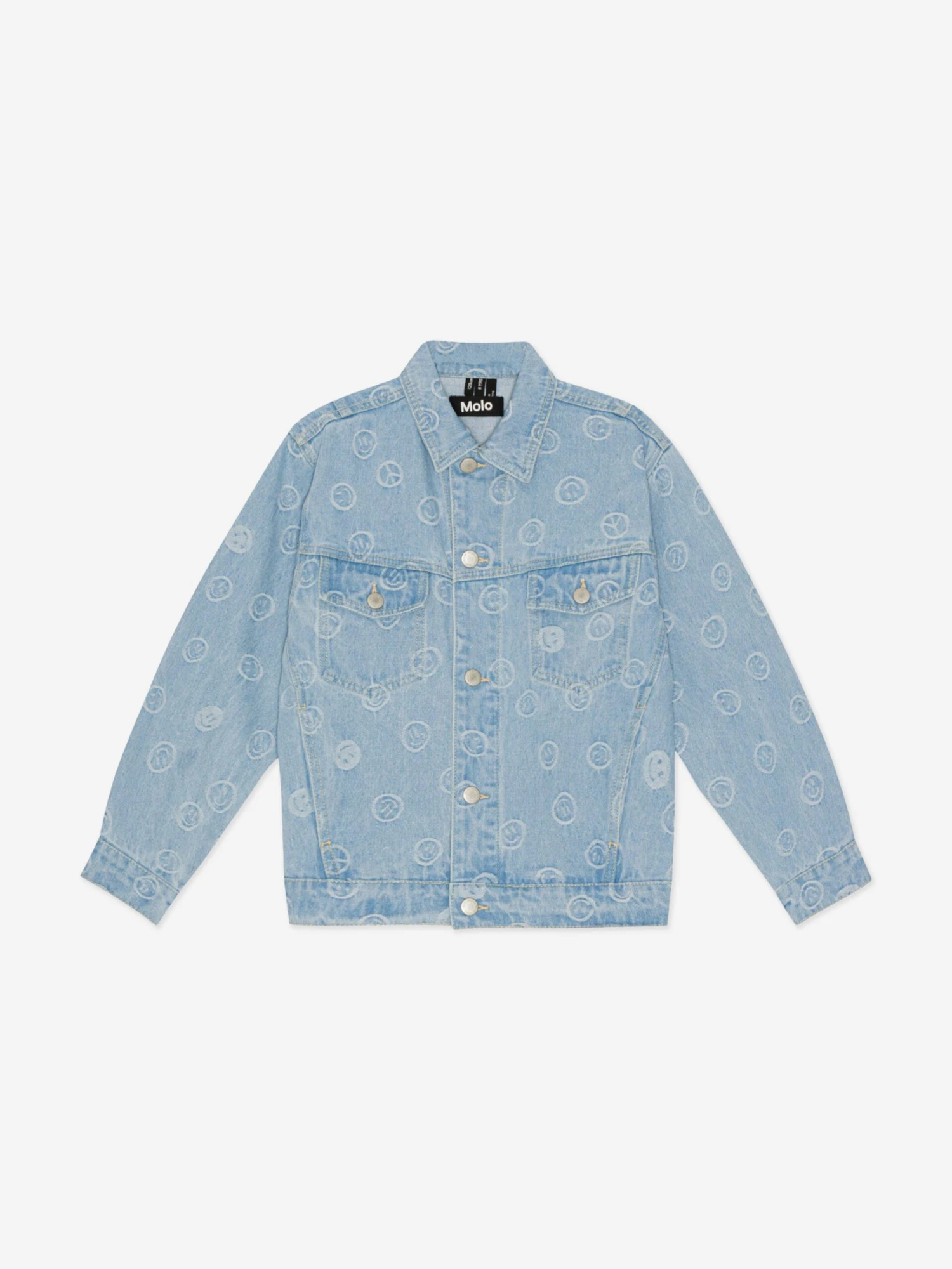 Molo Kids Denim Jacket In Blue 1 Molo Kids Denim Jacket In Blue