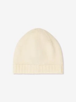 Baby Logo Beanie Hat In Ivory -Childrens Clothing Store MONA3028 034 2