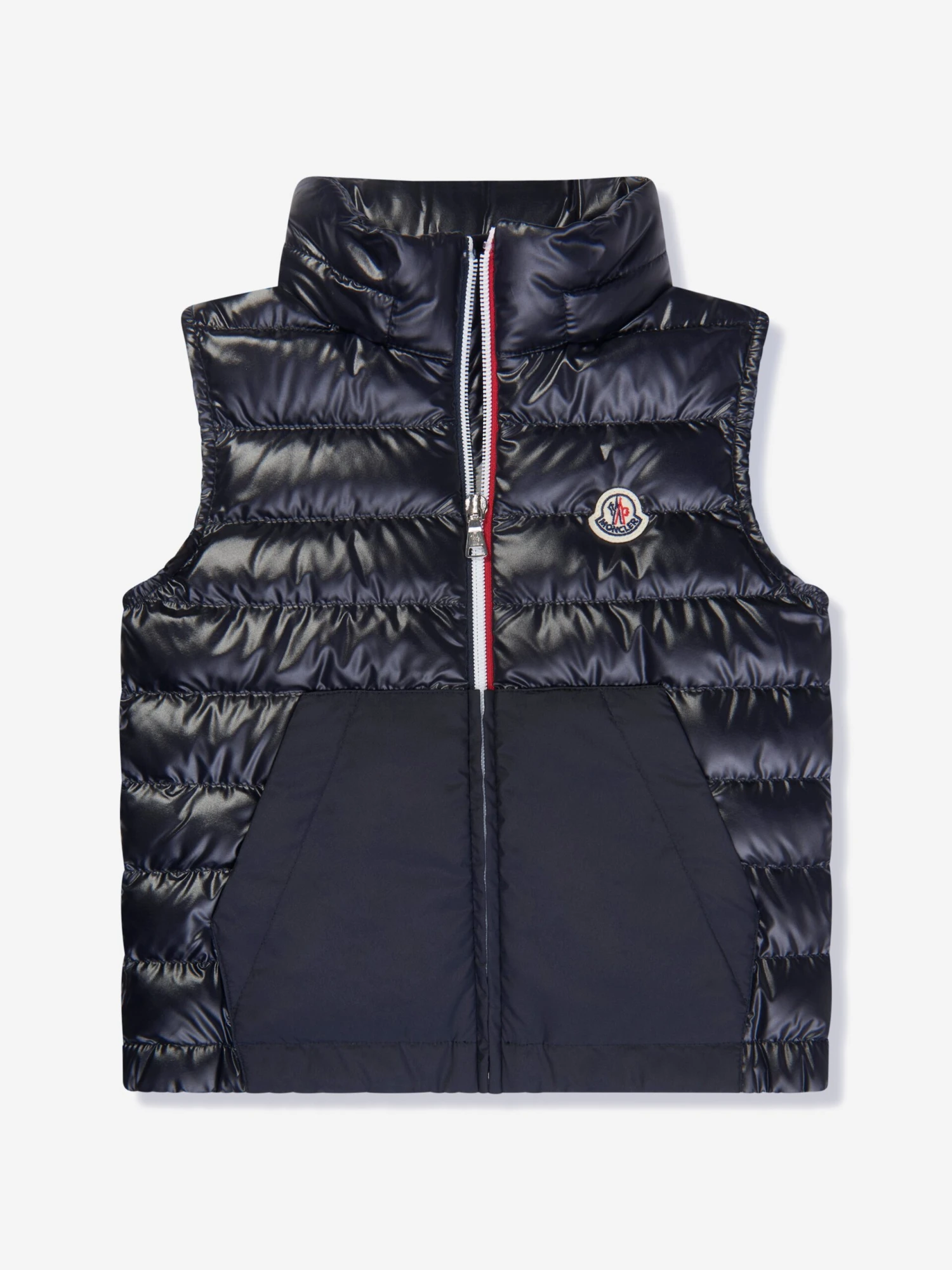 Boys Down Padded Apatou Gilet In Navy 1 Boys Down Padded Apatou Gilet In Navy