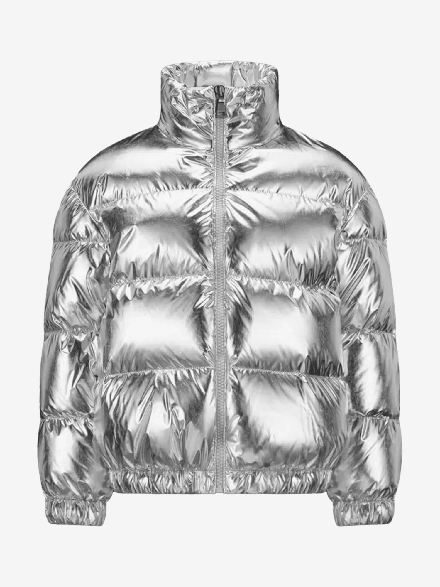 Girls Down Padded Meuse Jacket In Silver 1 Girls Down Padded Meuse Jacket In Silver