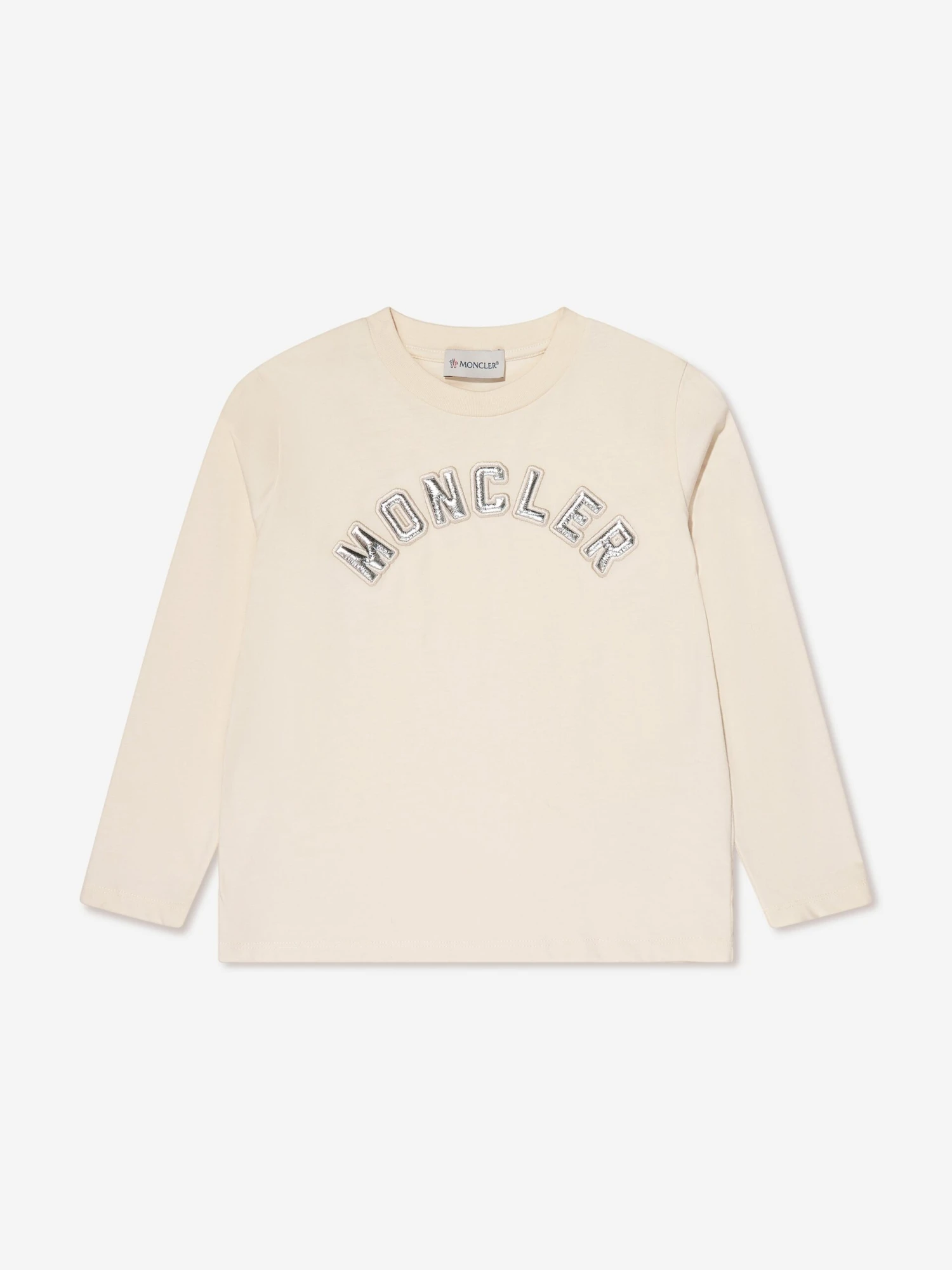 Girls Long Sleeve Logo T-Shirt In Cream 1 Girls Long Sleeve Logo T-Shirt In Cream
