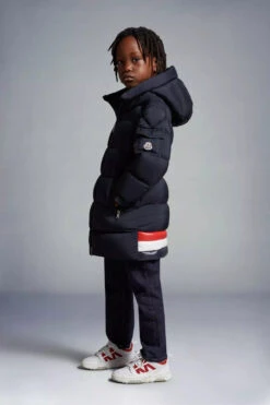 Boys Down Padded Marat Long Parka In Navy