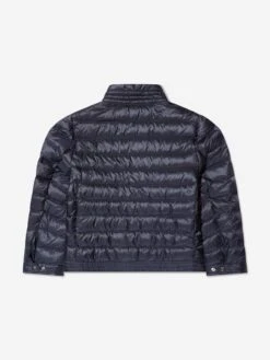 Boys Down Padded Urzay Biker Jacket In Navy 7 Boys Down Padded Urzay Biker Jacket In Navy -Childrens Clothing Store MONCLER 763550 2