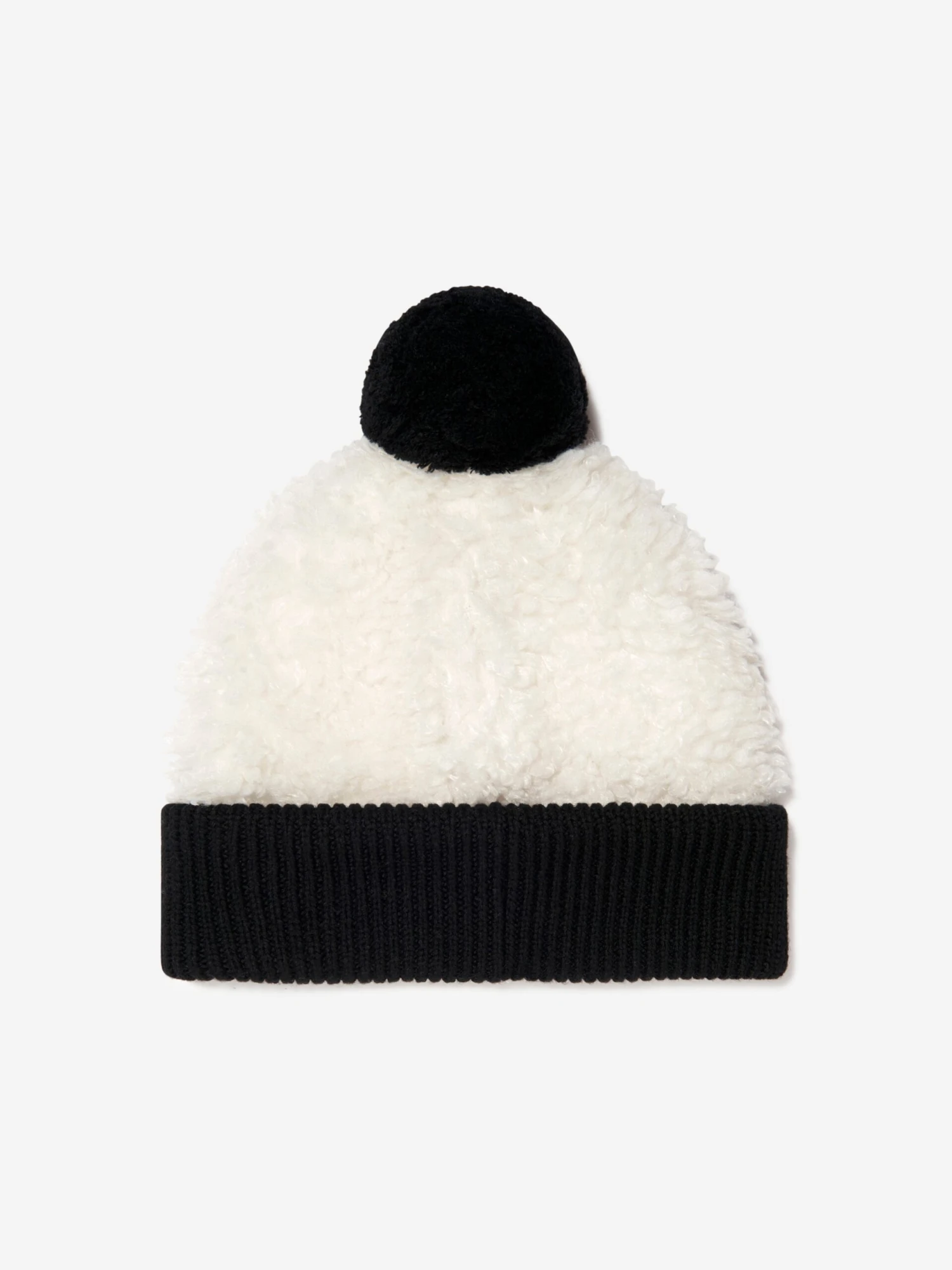 Girls Faux Fur Logo Bobble Hat 2 Girls Faux Fur Logo Bobble Hat - Image 2