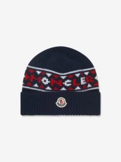 Boys Wool Knitted Logo Hat
