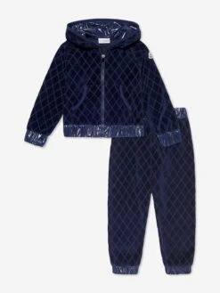Girls Velour Hooded Tracksuit