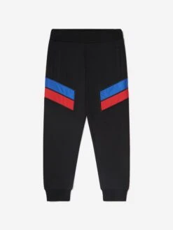 Boys Mixed Fabric Logo Joggers