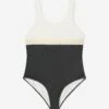 Girls Colourblock Swimsuit In White
