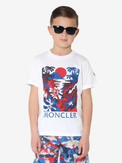 Boys Cotton T-Shirt In White