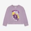 Girls Graphic Print Sweatshirt In Lilac