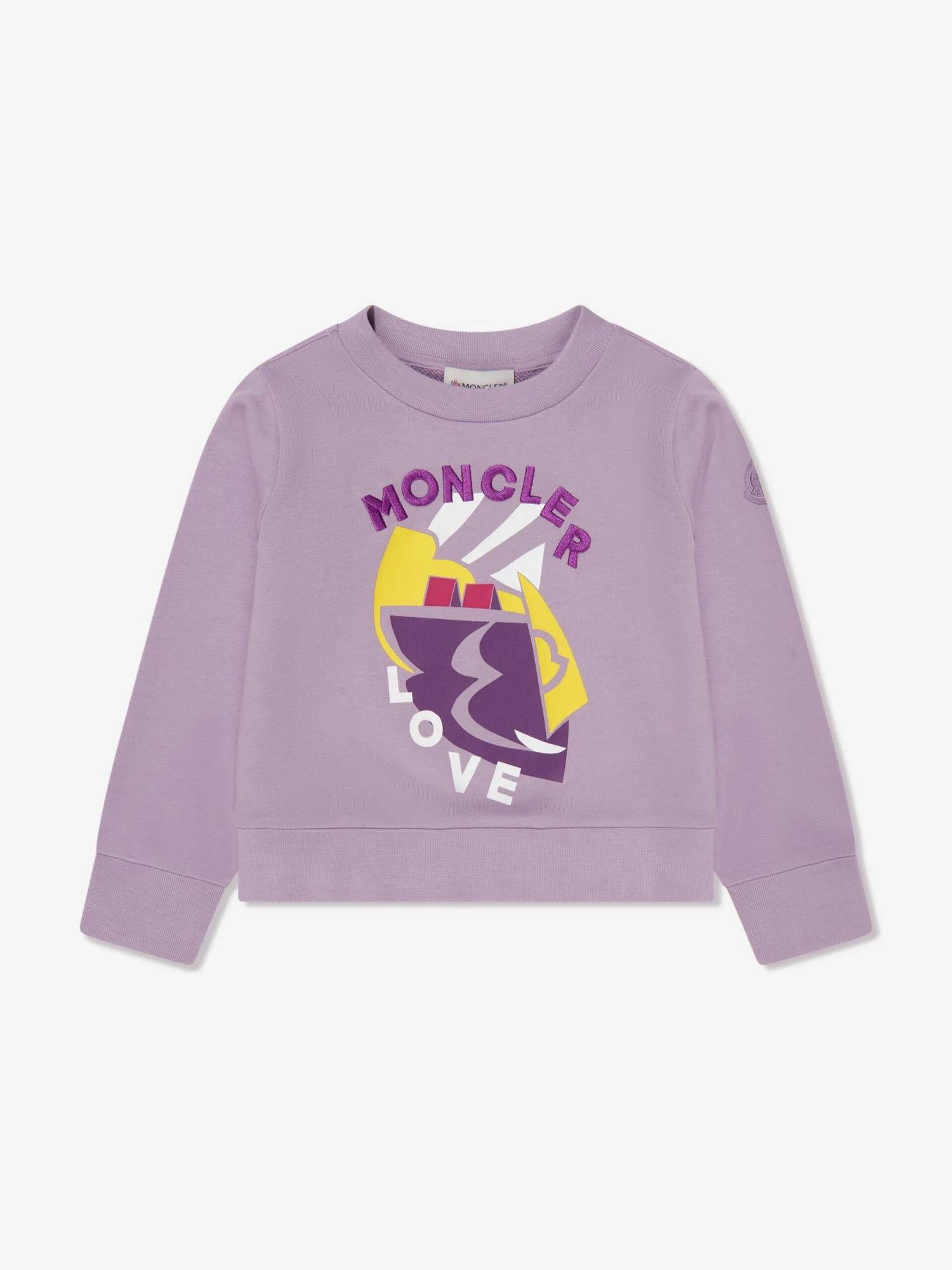 Girls Graphic Print Sweatshirt In Lilac 1 Girls Graphic Print Sweatshirt In Lilac