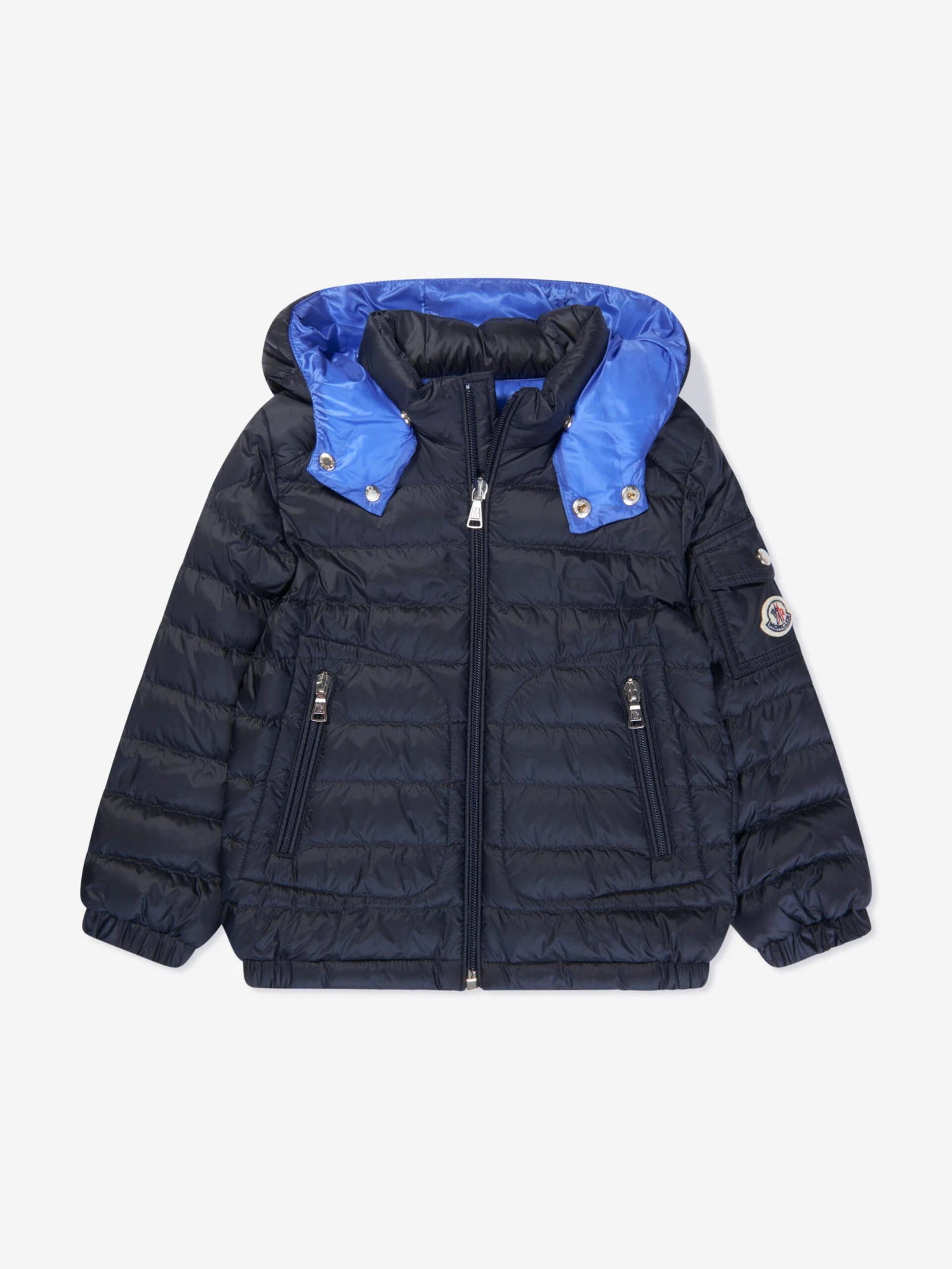 Boys Down Padded Lauros Jacket In Navy 1 Boys Down Padded Lauros Jacket In Navy