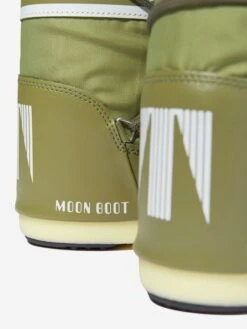 Moon Boot Kids Icon Nylon Snow Boots In Green 6 Moon Boot Kids Icon Nylon Snow Boots In Green -Childrens Clothing Store MOOA1001 083 3
