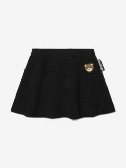 Girls Teddy Bear Skirt In Black
