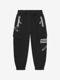 Boys Cargo Joggers In Black