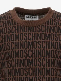 Kids All Over Logo T-Shirt In Brown -Childrens Clothing Store MOSS4001 BROWN 3
