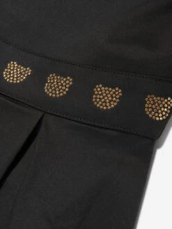 Girls Studded Teddy Logo Dress In Black -Childrens Clothing Store MOSS4041 BLACK 4