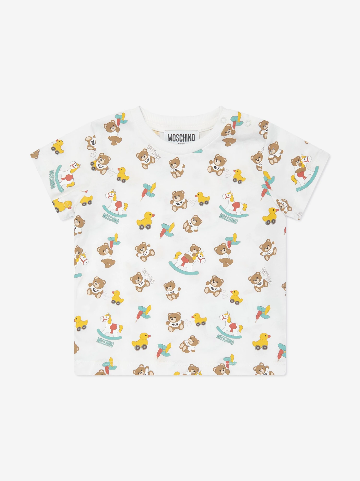 Baby Teddy Bear T-Shirt In Ivory 1 Baby Teddy Bear T-Shirt In Ivory