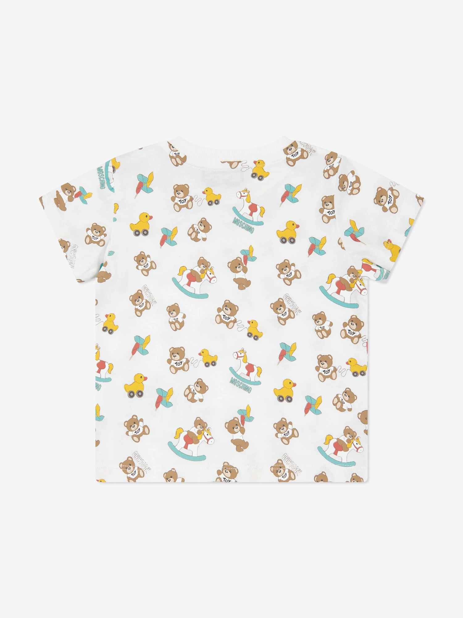 Baby Teddy Bear T-Shirt In Ivory 2 Baby Teddy Bear T-Shirt In Ivory - Image 2