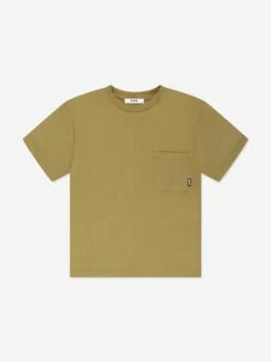 MSGM Boys Jersey Pocket T-Shirt In Green