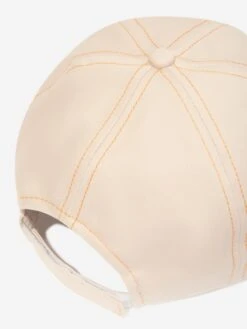 MSGM Kids Logo Cap In Beige 9 MSGM Kids Logo Cap In Beige -Childrens Clothing Store MSGS4066 BEIGE 4