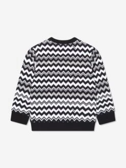 Missoni Kids Zigzag Sweatshirt In Black 7 Missoni Kids Zigzag Sweatshirt In Black -Childrens Clothing Store MSNA3023 930BC 2