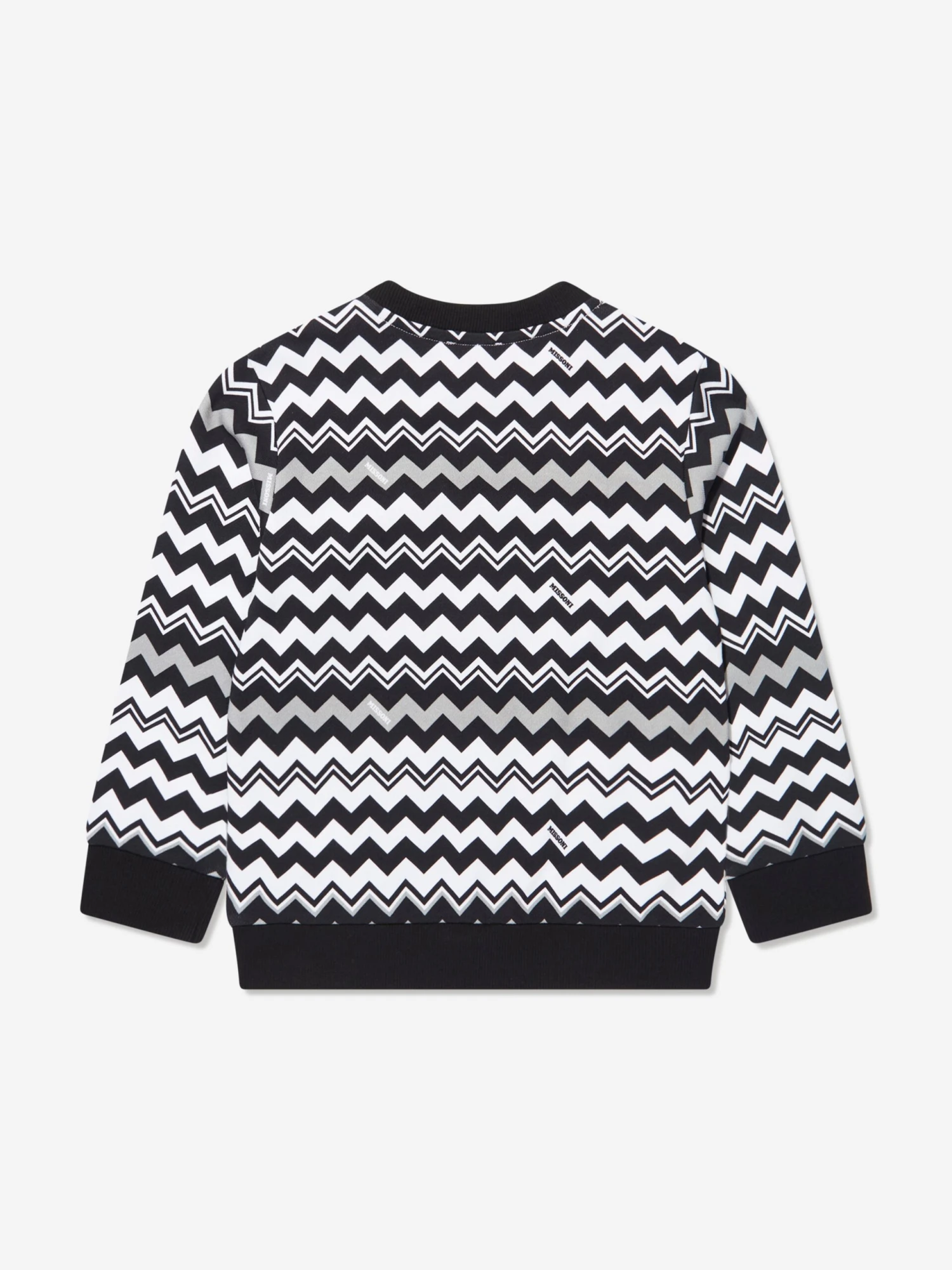 Missoni Kids Zigzag Sweatshirt In Black 3 Missoni Kids Zigzag Sweatshirt In Black - Image 3