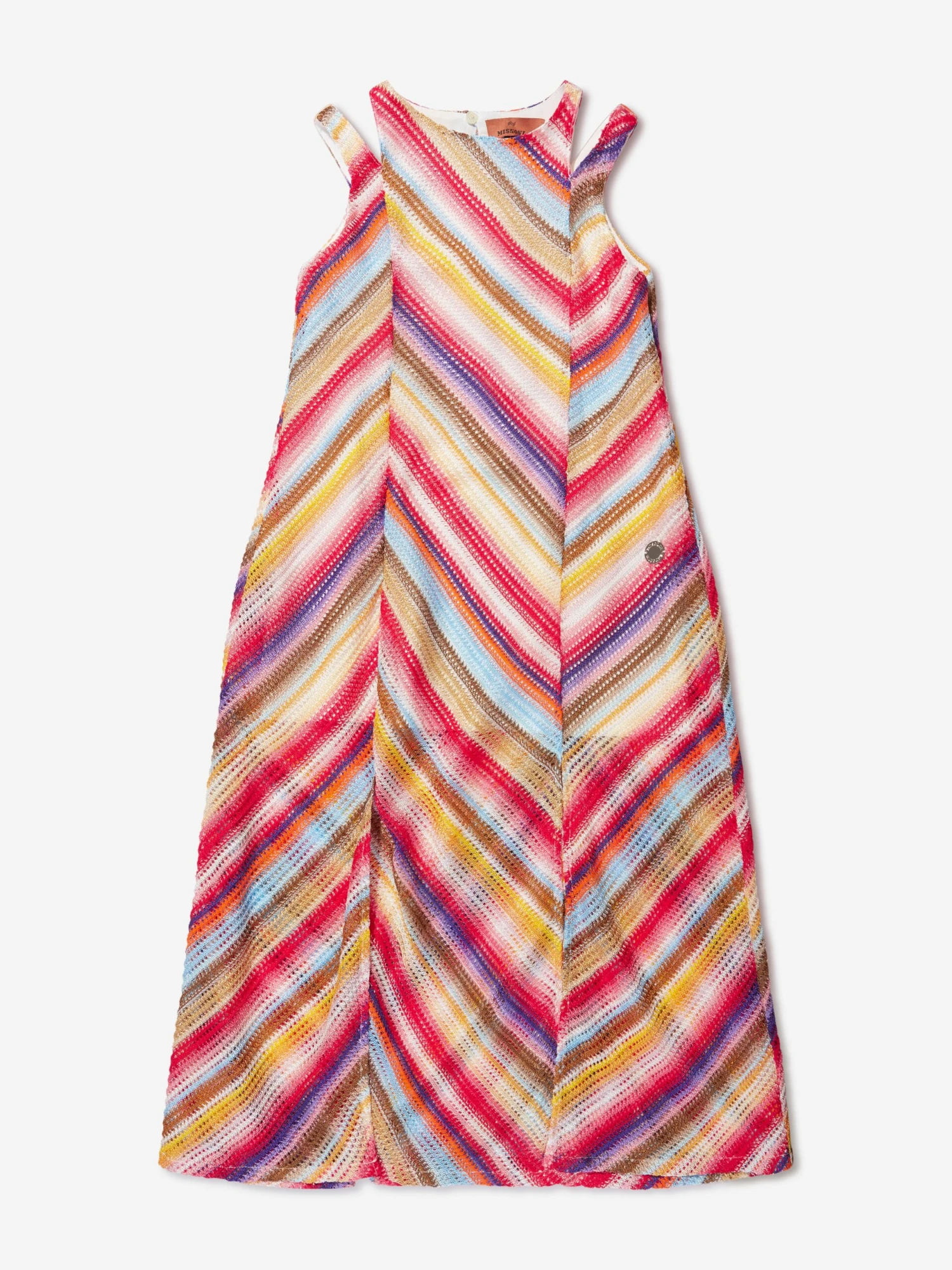 Missoni Girls Woven Dress In Multicolour 1 Missoni Girls Woven Dress In Multicolour