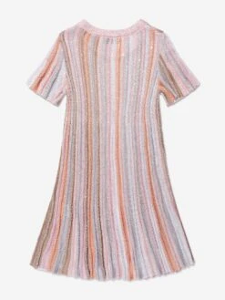 Missoni Girls Pleated Knit Dress In Multicolour 7 Missoni Girls Pleated Knit Dress In Multicolour -Childrens Clothing Store MSNS4005 COLOURFUL 2