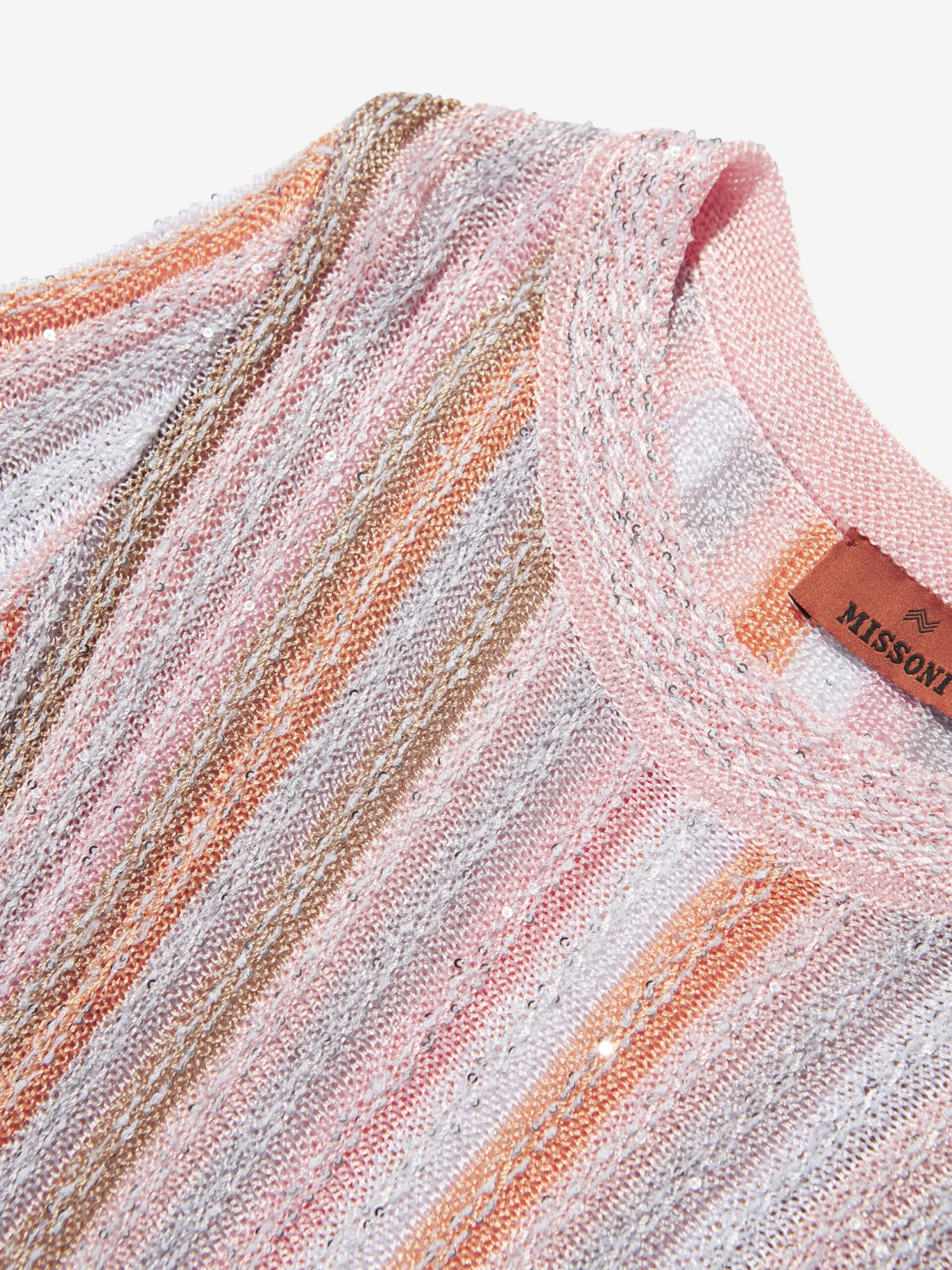 Missoni Girls Pleated Knit Dress In Multicolour 4 Missoni Girls Pleated Knit Dress In Multicolour - Image 4