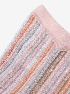 Missoni Girls Pleated Knit Trousers In Multicolour -Childrens Clothing Store MSNS4007 COLOURFUL 3