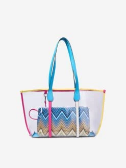 Missoni Girls 2 In 1 Tote Bag In Multicolour (40cm)