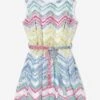 Missoni Girls Zigzag Knit Dress In Multicolour