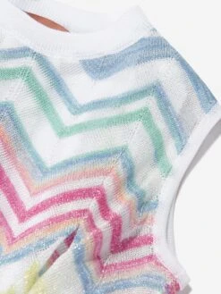 Missoni Girls Zigzag Knit Dress In Multicolour 8 Missoni Girls Zigzag Knit Dress In Multicolour -Childrens Clothing Store MSNS4035 COLOURFUL 3