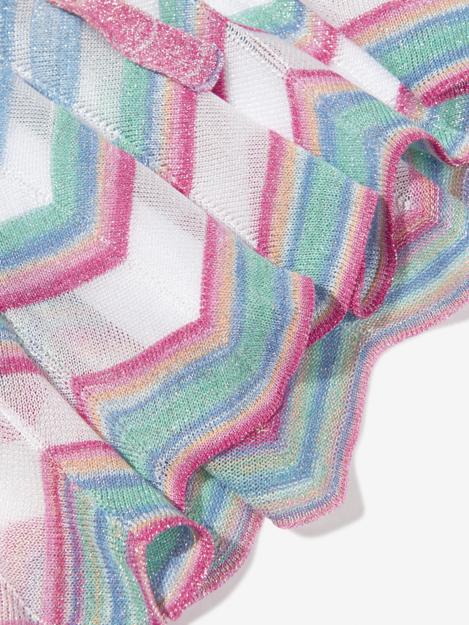 Missoni Girls Zigzag Knit Dress In Multicolour 5 Missoni Girls Zigzag Knit Dress In Multicolour - Image 5