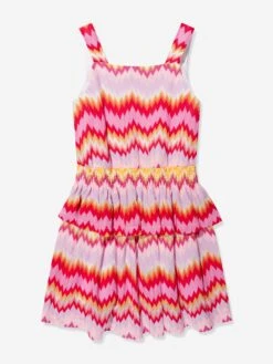 Missoni Girls Zigzag Woven Dress In Multicolour