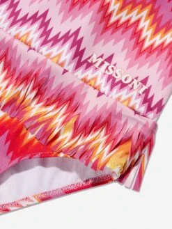 Missoni Girls Zigzag Tassel Swimsuit In Multicolour 8 Missoni Girls Zigzag Tassel Swimsuit In Multicolour -Childrens Clothing Store MSNS4073 COLOURFUL 3