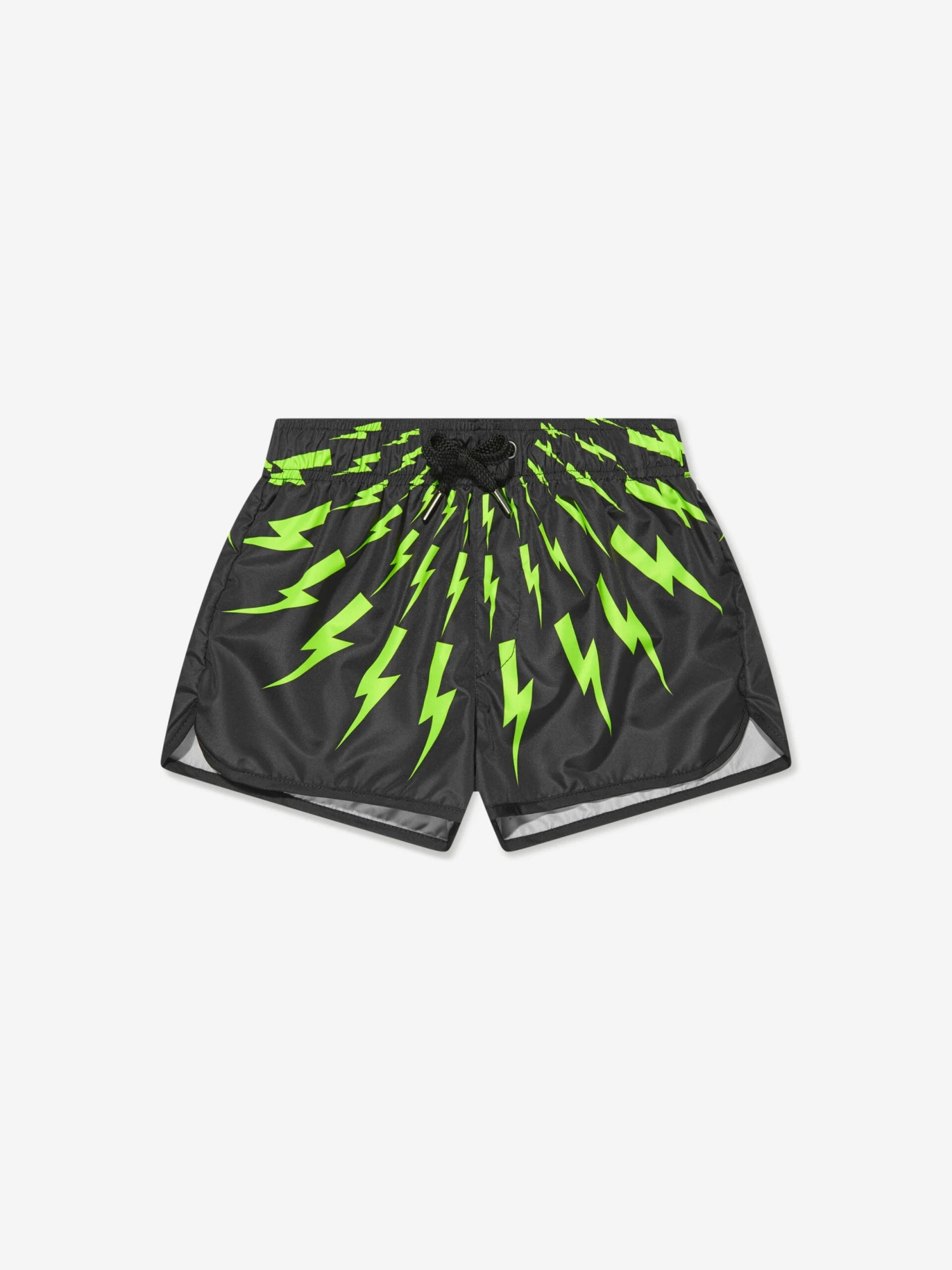 Neil Barrett Boys Thunderbolt Swim Shorts In Black 1 Neil Barrett Boys Thunderbolt Swim Shorts In Black