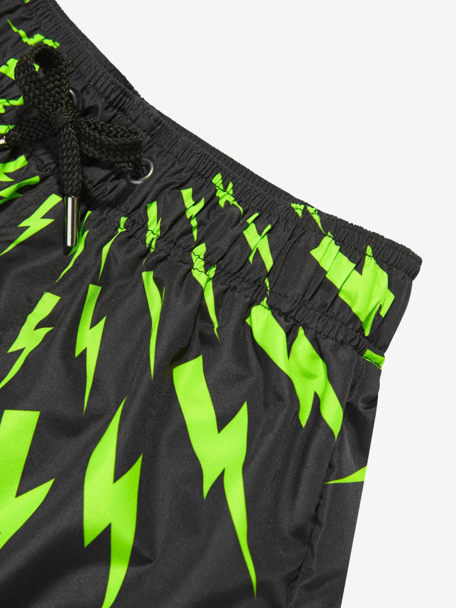 Neil Barrett Boys Thunderbolt Swim Shorts In Black 3 Neil Barrett Boys Thunderbolt Swim Shorts In Black - Image 3