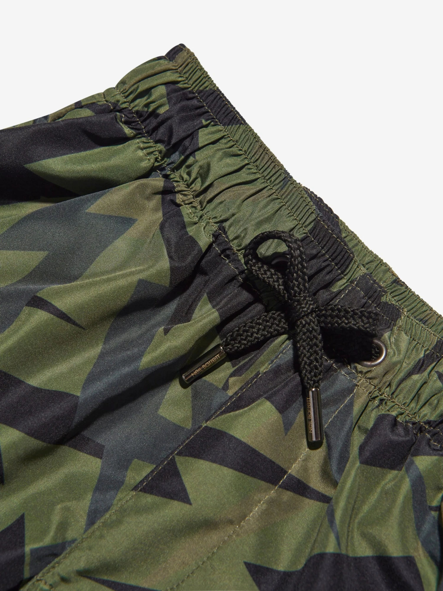 Neil Barrett Boys Thunderbolt Swim Shorts In Green 4 Neil Barrett Boys Thunderbolt Swim Shorts In Green - Image 4