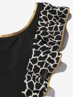 Girls Ruffle Trim Rea Swimsuit (UV50 Sun Protection) 6 Girls Ruffle Trim Rea Swimsuit (UV50 Sun Protection) -Childrens Clothing Store NESS2012 BLACK 3