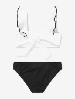 Girls Frilly Crochet Flower Fiona Bikini In Multicolour