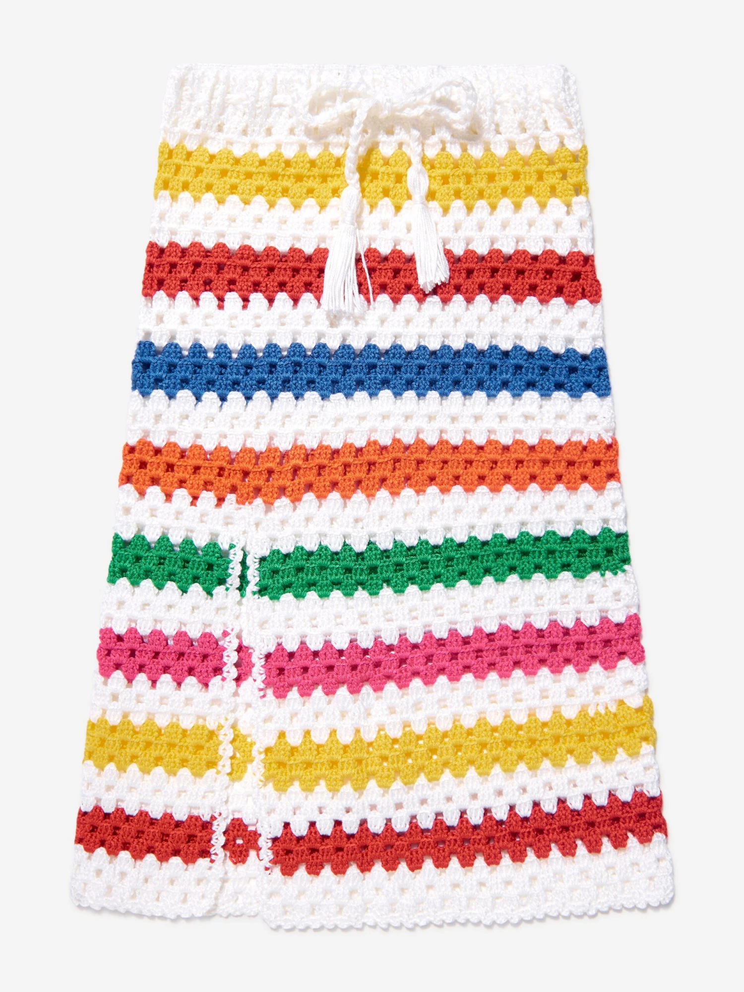 Girls Long Crochet Siena Skirt In Multicolour 1 Girls Long Crochet Siena Skirt In Multicolour