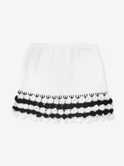 Girls Crocheted Agave Skirt In White