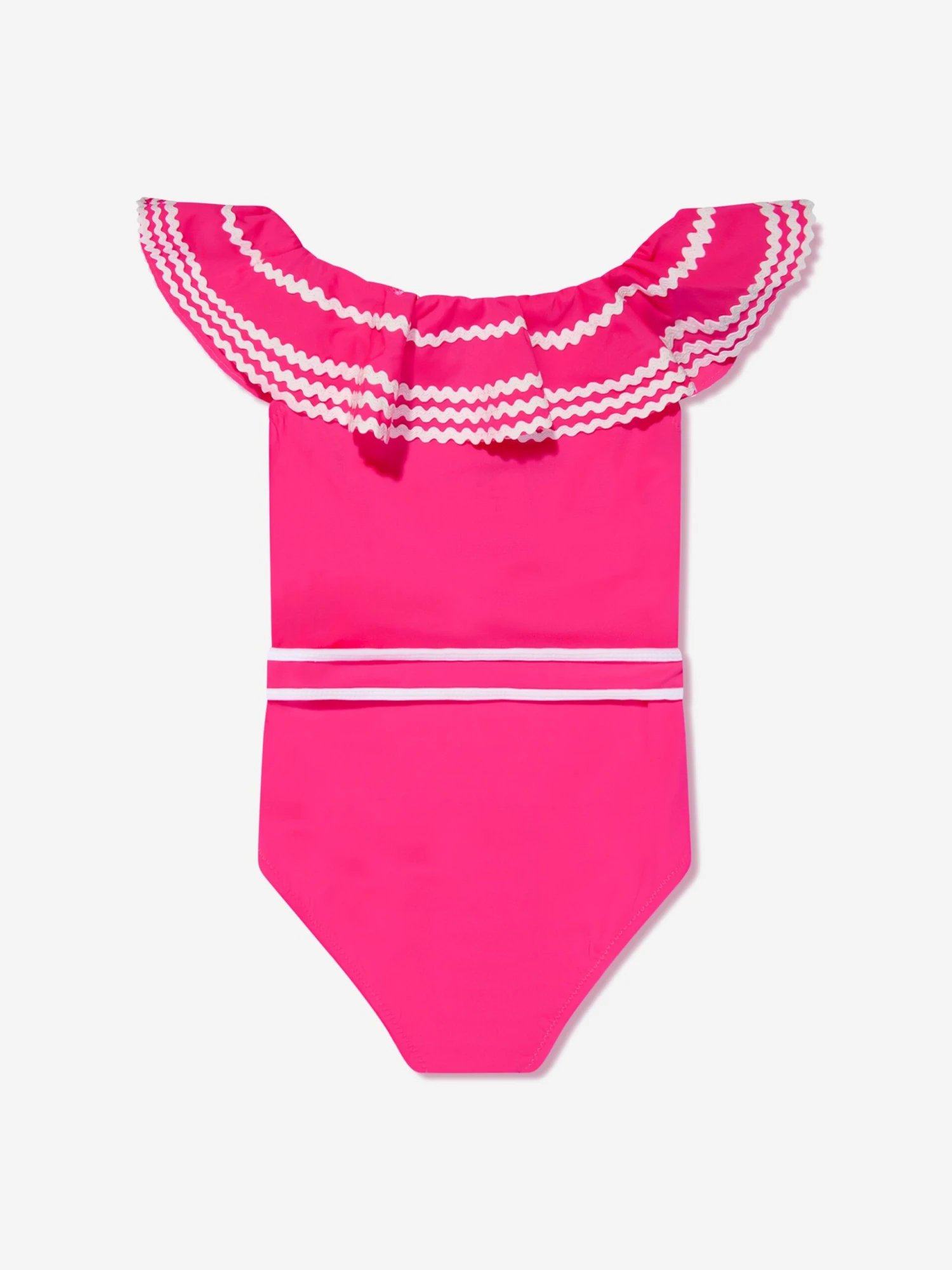 Girls Zizi Off Shoulder Swimsuit In Pink 2 Girls Zizi Off Shoulder Swimsuit In Pink - Image 2