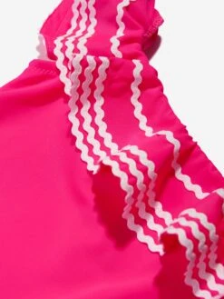 Girls Zizi Off Shoulder Swimsuit In Pink 6 Girls Zizi Off Shoulder Swimsuit In Pink -Childrens Clothing Store NESSIBYRD D92757 3