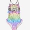 Girls Milly Rainbow Swimsuit In Multicolour