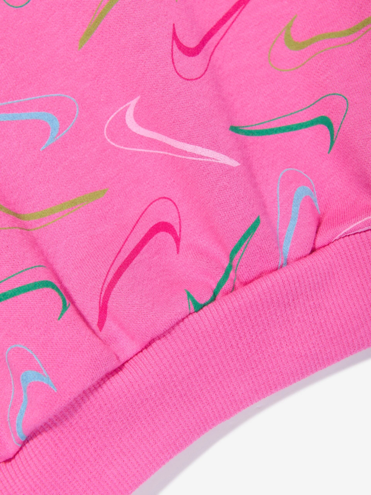 Nike Girls Swoosh Logo Sweatshirt In Pink 4 Nike Girls Swoosh Logo Sweatshirt In Pink - Image 4