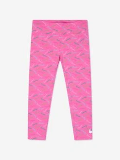 Nike Girls Swoosh Logo Leggings In Pink