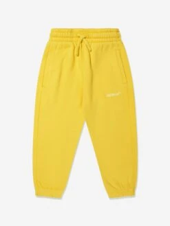 Off-White Boys Bookish Diag Joggers In Yellow
